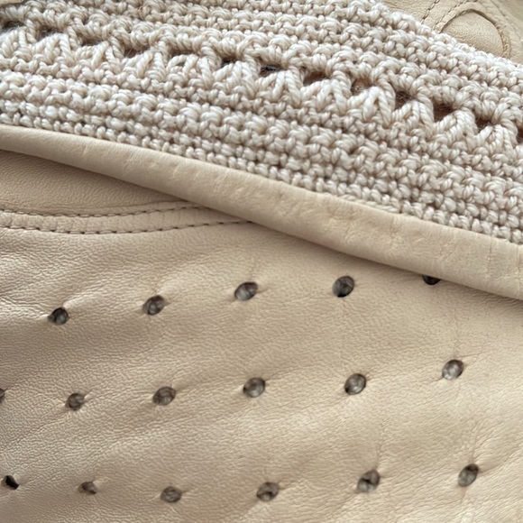 (2/$50) Vintage MCM Pullman England Cream Leather Gloves (Women's) - Medium - Picture 7 of 11
